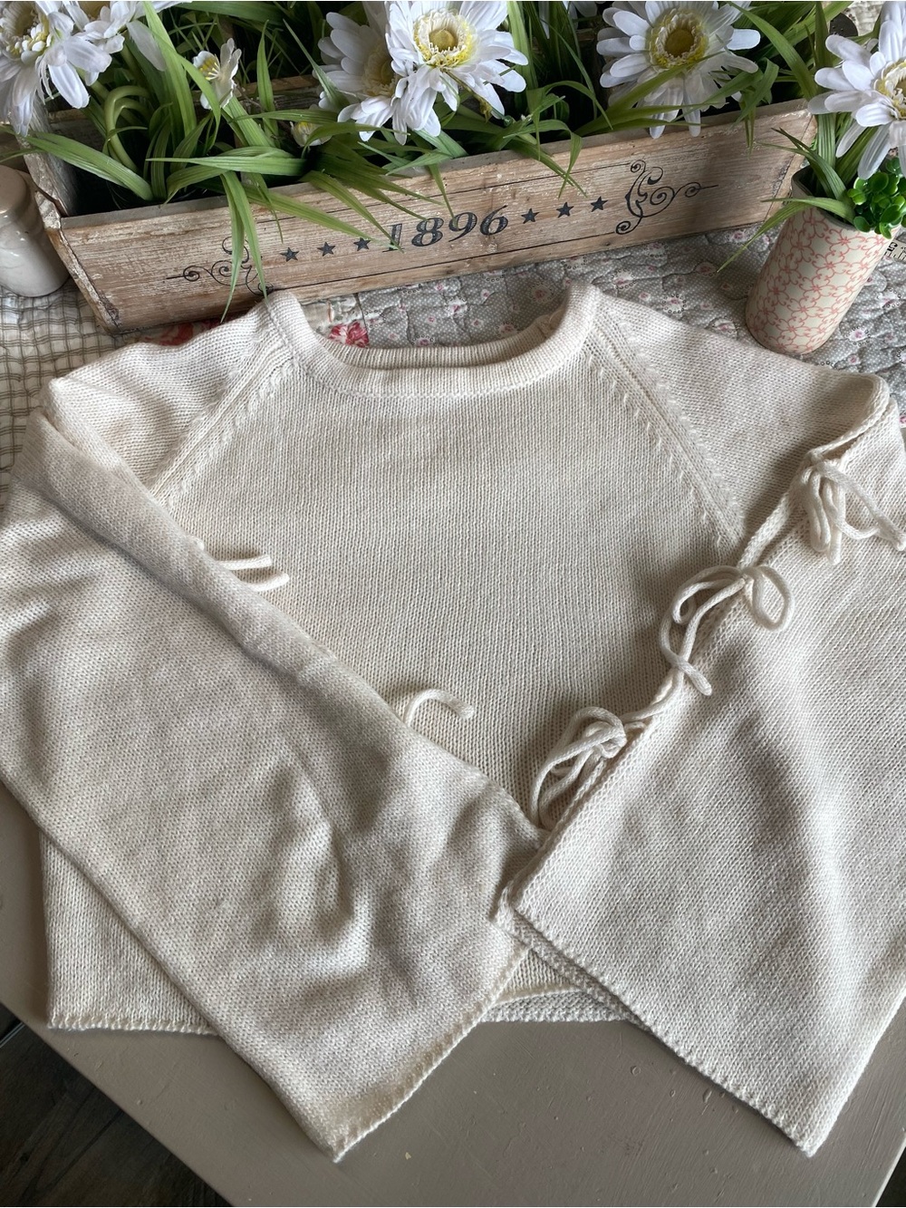 Women’s Miou Muse Cream Sweater Size Small